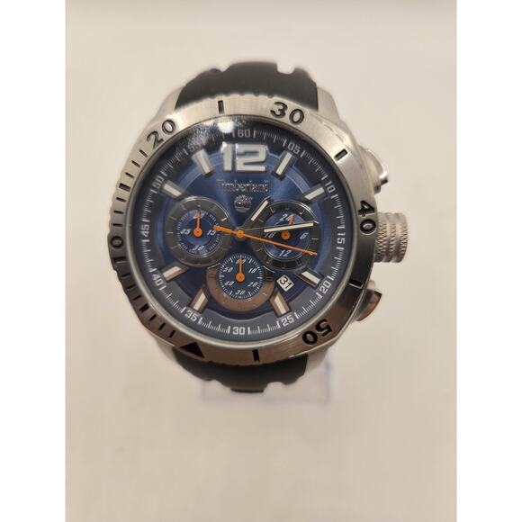 Timberland Kingsbridge QT7129501 Blue Quartz Chunky Dive Watch. NWOT. New Bat. - Picture 1 of 12